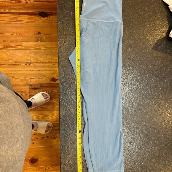 Lulu align ocean blue ribbed leggings - 10 - Picture 2 of 4